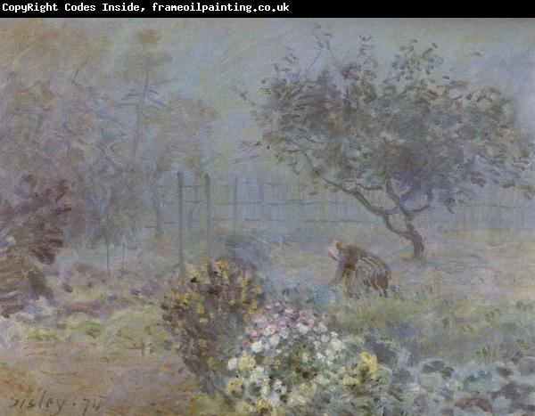 Alfred Sisley Foggy Morning,Voisins